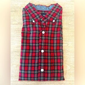 GAP Men's Red and Black Checkered Shirt